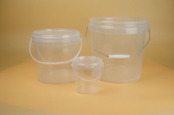 Настраиваемая прозрачная пластиковая ведра с долговечным дизайном для еды, соуса, печенья, мороженого