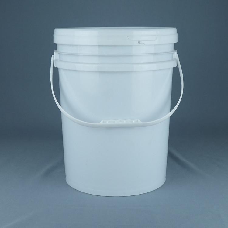 Химическое ведро с белой крышкой из PP/HDPE для печати на экране с тепловой передачей IML