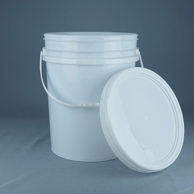 Химическое ведро с белой крышкой из PP/HDPE для печати на экране с тепловой передачей IML