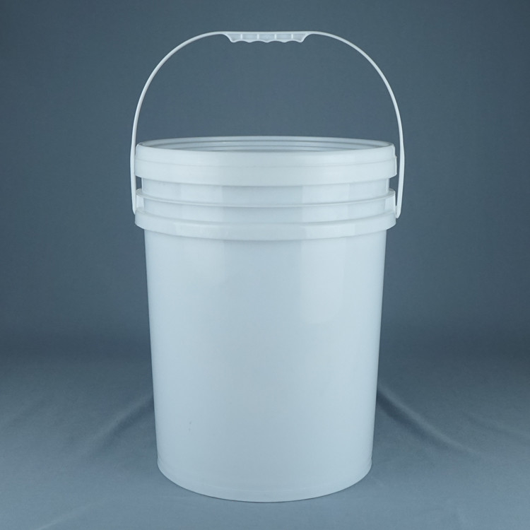 Химическое ведро с белой крышкой из PP/HDPE для печати на экране с тепловой передачей IML