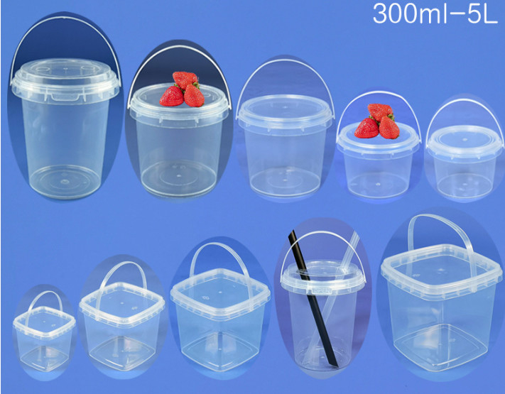 IML или теплопередающий PP/HDPE пластиковый ведро с крышкой для упаковки продуктов питания