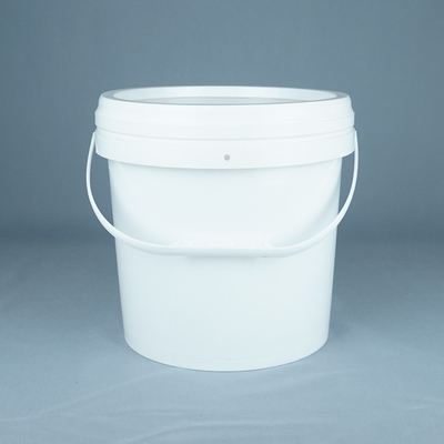 Белый пластиковый ведро для пищевых продуктов с крышкой 1L-5L Вместимость свободная от BPA перерабатываемая ручка диапазон температуры от -40°F до 180°F