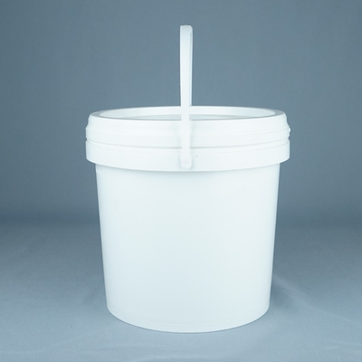 Белый пластиковый ведро для пищевых продуктов с крышкой 1L-5L Вместимость свободная от BPA перерабатываемая ручка диапазон температуры от -40°F до 180°F