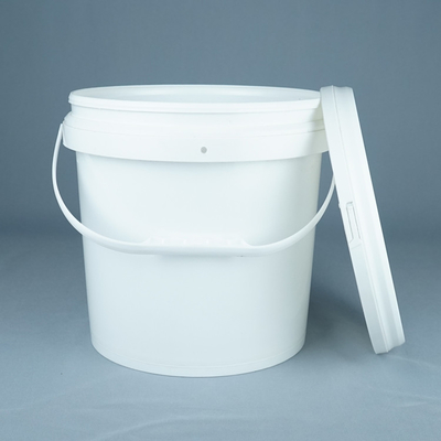 Белый пластиковый ведро для пищевых продуктов с крышкой 1L-5L Вместимость свободная от BPA перерабатываемая ручка диапазон температуры от -40°F до 180°F
