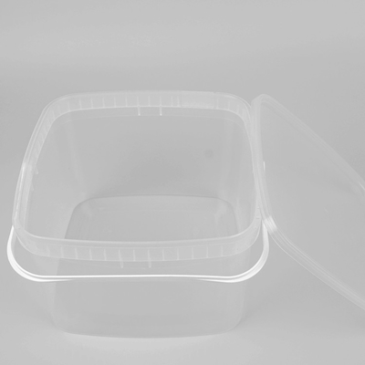 Ведро ведра прозрачной пластмассы гостеприимсва 3L ODM OEM ясное квадратное для печенья еды