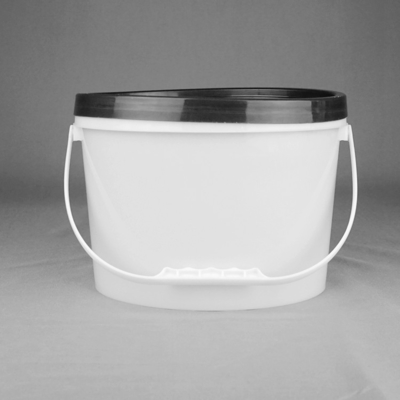Сверхмощное ведро ведра 5L BPA свободное овальное пластиковое пластиковое с крышкой