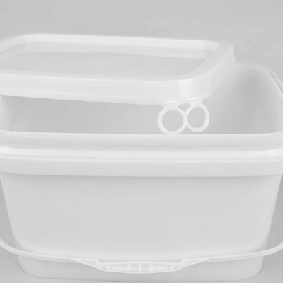 5L PP оборудуют ведра белого квадрата ведра хранения пластиковые прямоугольные